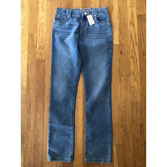 NWT Childrens Place Girls Size 14 Slim Skinny Jeans Light Wash Adjustable Waist - Picture 1 of 6